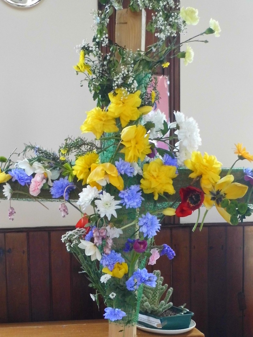 Decorated Floral Cross Easter Day
