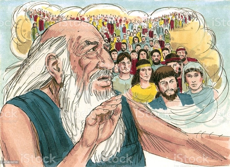 Abraham leading the people