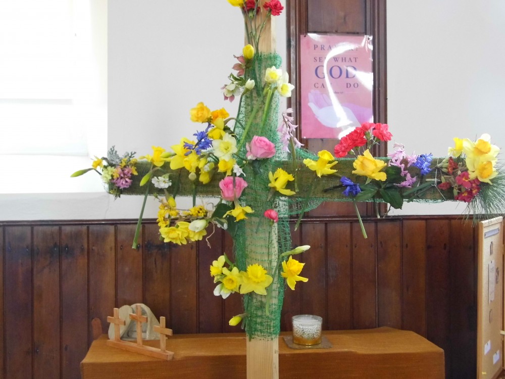 Trinity Floral Cross in the Church